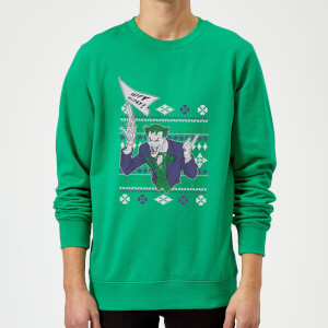 Sudadera Navidad DC Batman Joker "Happy Holiday" - Hombre/Mujer - Verde