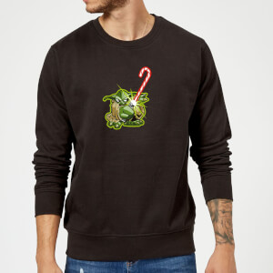Star Wars Yoda met Zuurstok Kersttrui - Zwart
