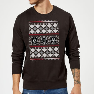 Star Wars Christmas Darth Vader Imperial Starship Knit Black Christmas Sweatshirt