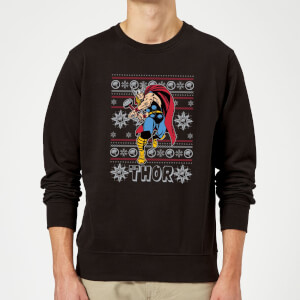 Sudadera Navidad Marvel Comics "The Mighty Thor" - Hombre/Mujer - Negro