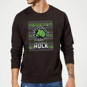 Sudadera Navidad Marvel Comics "The Incredible Hulk" - Hombre/Mujer - Negro