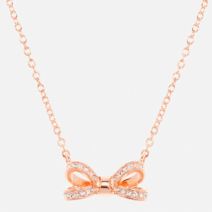 Ted Baker Women's Olessi Mini Opulent Pavé Bow Pendant - Rose Gold/Crystal