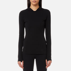 NO KA'OI Women's Olu Olu Long Sleeve Hooded T-Shirt - Black