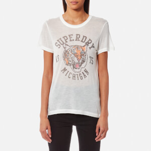 Superdry Women's Olivia Collegiate T-Shirt - Alumni Cream