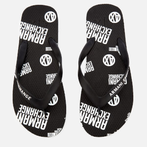 Armani Exchange Men's AX Flip Flops - Nero