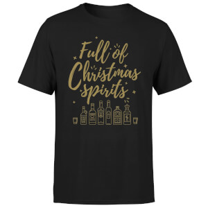 Full Of Christmas Spirits T-Shirt - Black
