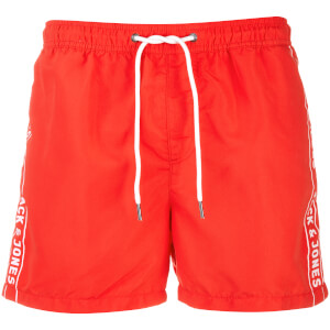 Jack & Jones Men's Originals Jack 467 Logo Swimshorts - Fiery Coral
