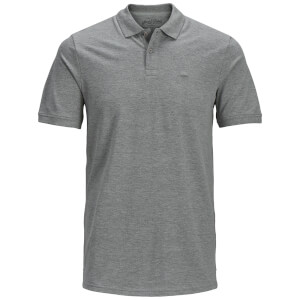 Jack & Jones Men's Originals Basic Polo Shirt - Light Grey Marl