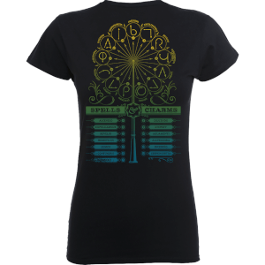 Harry Potter Spells And Charms Women's Black T-Shirt