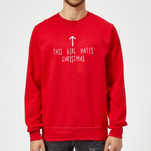 This Girl Hates Christmas Sweatshirt - Red