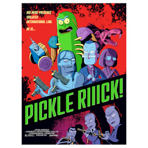 Rick & Morty Pickle Rick Lithograph Print By Serban Cristescu (18”x24”) – Zavvi Exclusive Limited To 300 Pieces