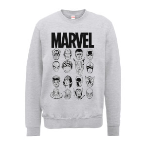 Sweat Homme Têtes Multiples - Marvel - Gris
