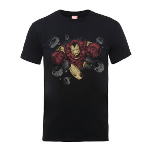 Marvel Comics Iron Man Rocks Men's Black T-Shirt