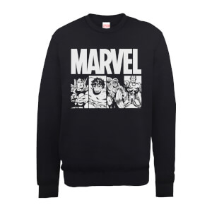 Sweat Homme Action Tiles - Marvel Comics - Noir