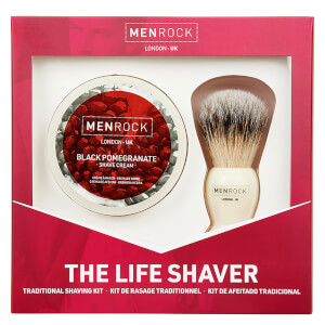 Men Rock The Life Shaver (Black Pomegranate Shave Cream, The Brush)