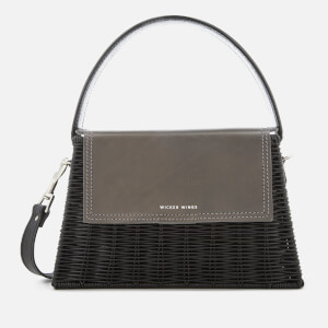 Wicker Wings Women's Tixing Wicker Bag - Grey/Black