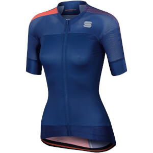 Sportful Women's BodyFit Pro Evo Jersey - Twilight Blue/Coral Fluo