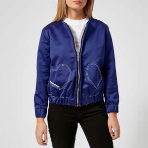 Maison Kitsuné Women's Heart Teddy Jacket - Royal Blue
