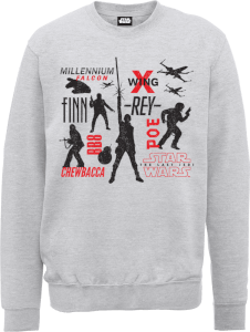 Star Wars The Last Jedi Rebels Men's Grey Sweatshirt