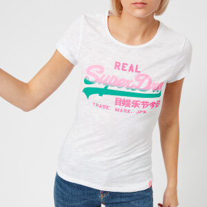 Superdry Women's Vintage Logo Ombre Entry T-Shirt - Optic
