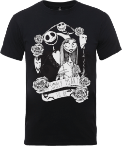 Disney The Nightmare Before Christmas Jack Skellington And Sally Black T-Shirt