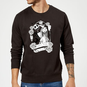 Disney The Nightmare Before Christmas Jack Skellington And Sally Black Sweatshirt