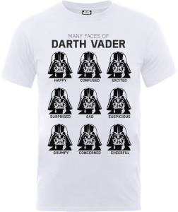 Star Wars Many Faces Of Darth Vader T-Shirt - White