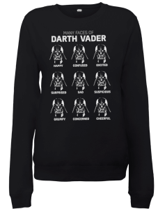 Star Wars Many Faces Of Darth Vader Women's Sweatshirt - Black