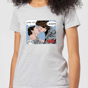 T-Shirt Femme Leia Han Solo Love (Star Wars) - Gris