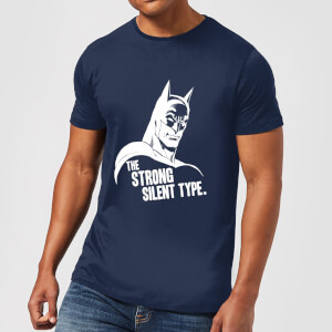 DC Comics Batman The Strong Silent Type T-Shirt - Navy