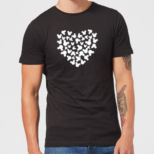 T-Shirt Homme Cœur Mickey Mouse (Disney) - Noir