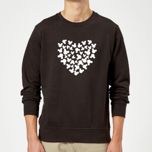 Disney Mickey Mouse Heart Silhouette Sweatshirt - Black