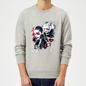 DC Comics Suicide Squad Harleys Puddin Sweatshirt - Grey