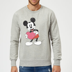 Disney Mickey Mouse Heart Gift Sweatshirt - Grey