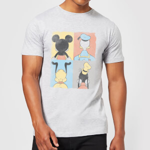 T-Shirt Homme Mickey Mouse Donald Duck Pluto Dingo (Disney) - Gris