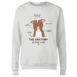 The Anatomy Of Dog Love Women's Sweatshirt - White