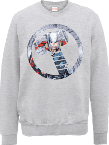 Marvel Avengers Assemble Thor Montage Sweatshirt - Grey