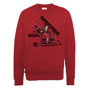 Marvel Avengers Assemble Armored Iron Man Sweatshirt - Red