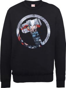 Marvel Avengers Assemble Thor Montage Sweatshirt - Black