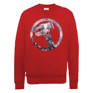 Sudadera Marvel Los Vengadores Montaje Thor - Hombre - Rojo