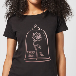 Disney Die Schöne und das Biest Rose Gold Damen T-Shirt - Schwarz