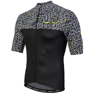 Nalini Centenario Short Sleeve Jersey - Black/Zig Zag