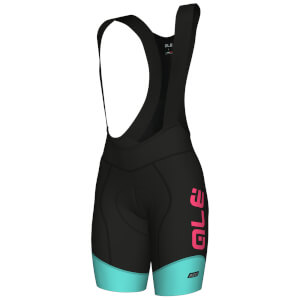 Alé Women's R-EV1 Master Bib Shorts - Black/Turquoise/Pink