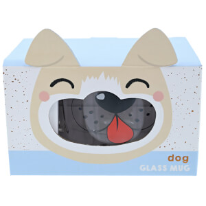 Animal Face Glass Mugs - Dog