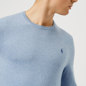 Polo Ralph Lauren Men's Pima Cotton Crew Neck Knit Jumper - New Age Blue Heather