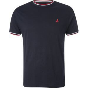 Brave Soul Men's Federer Tipped T-Shirt - Rich Navy