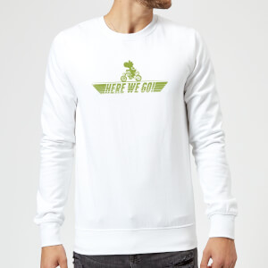Sweat Homme Mario Kart Yoshi Here We Go - Nintendo - Blanc
