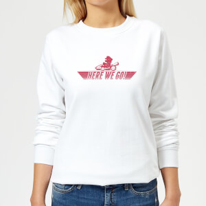 Nintendo Mario Kart Here We Go Mario Women's Sweatshirt - White