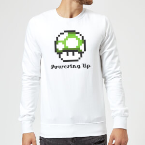 Sweat Homme Super Mario Powering Up - Nintendo - Blanc