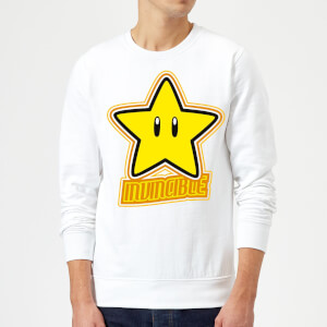 Sweat Homme Super Mario Invincible - Nintendo - Blanc